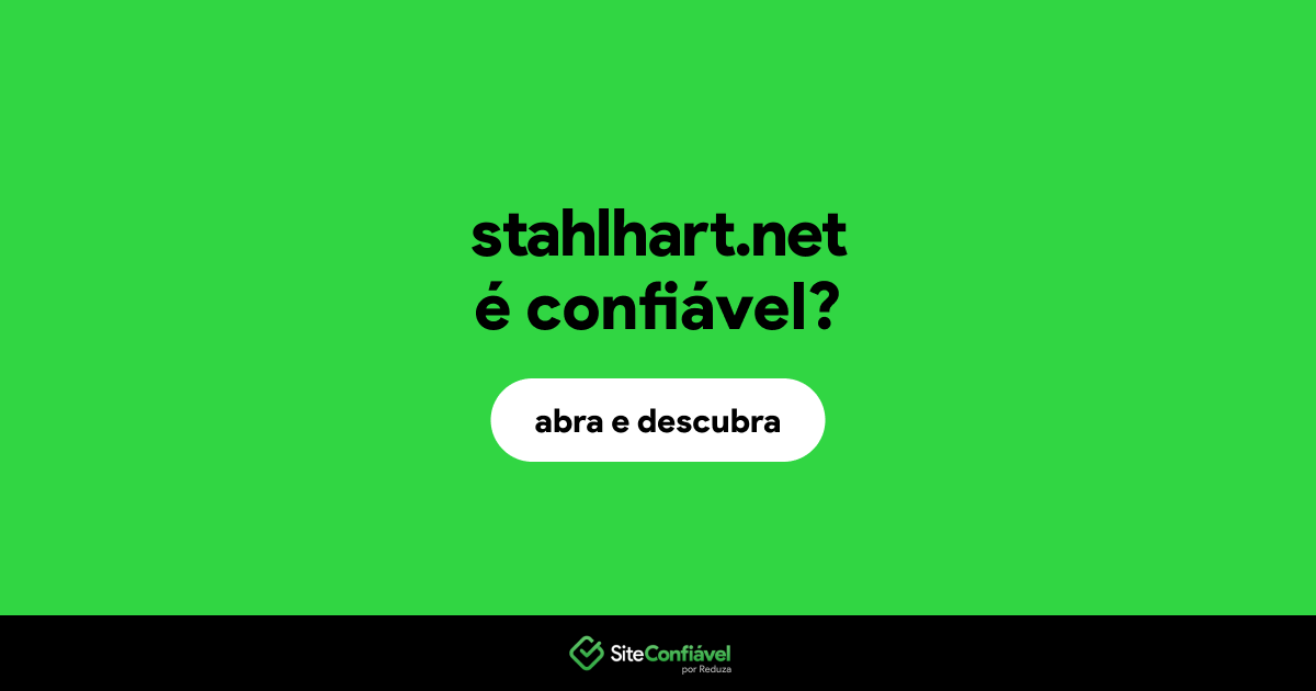 O site stahlhart.net é confiável?