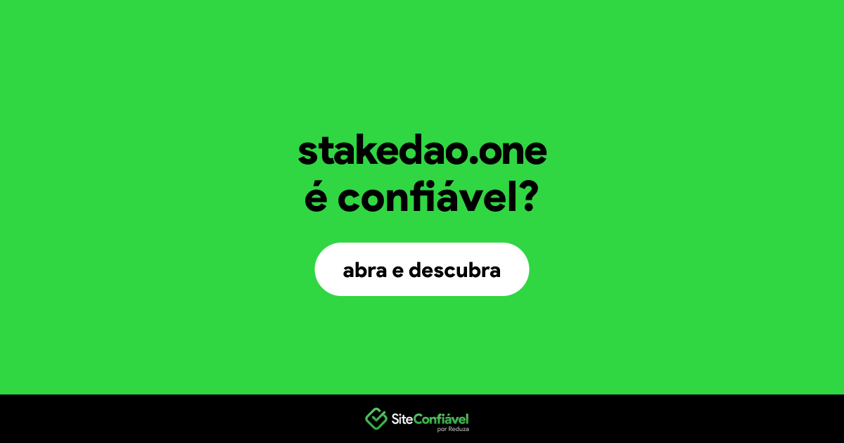 O site stakedao.one é confiável?