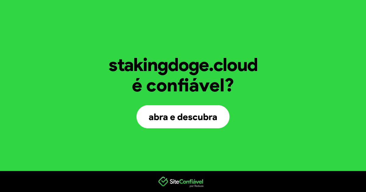 O site stakingdoge.cloud é confiável?