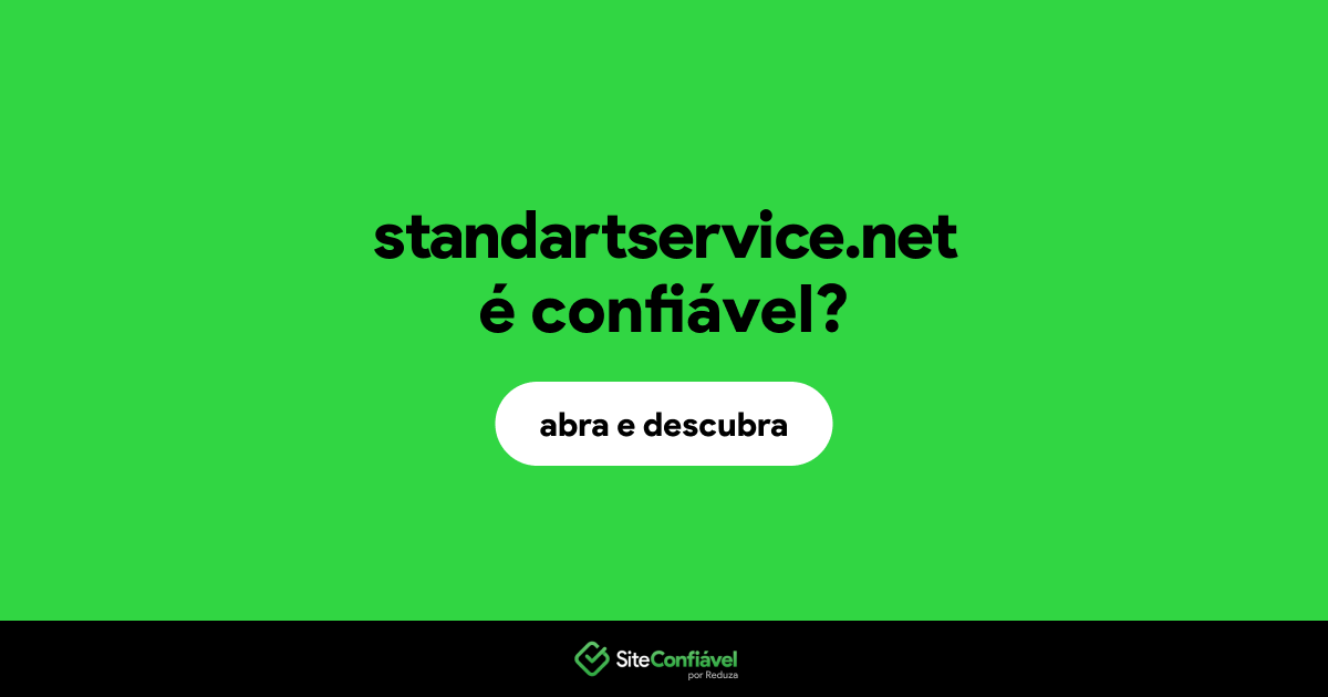 O site standartservice.net é confiável?