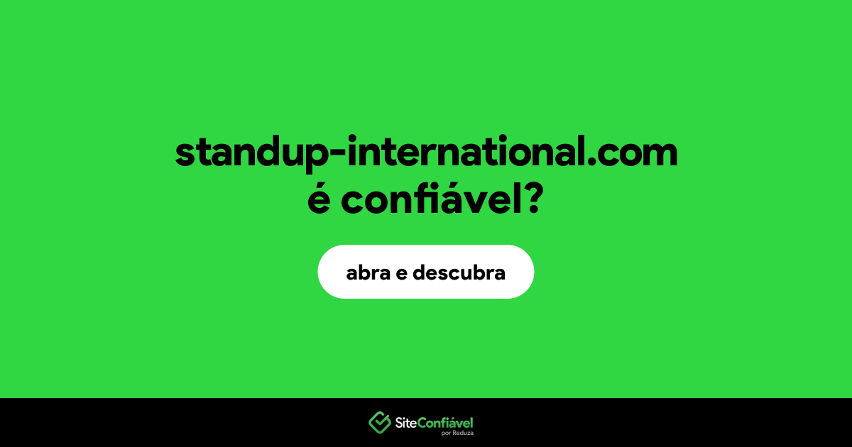O site standup-international.com é confiável?