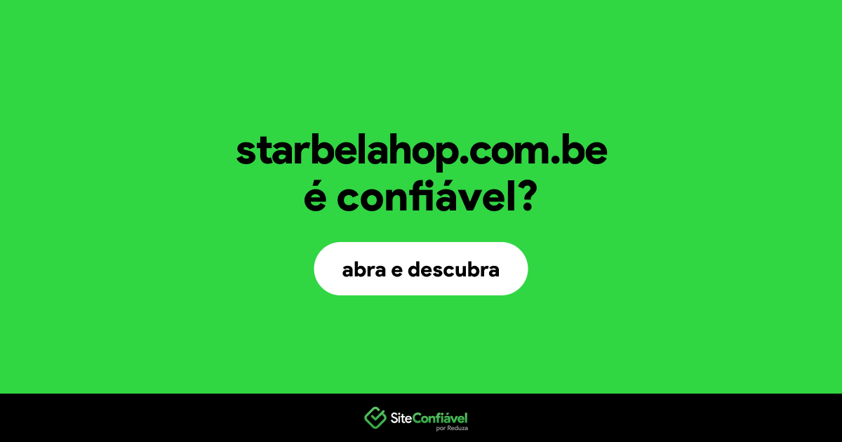 O site starbelahop.com.be é confiável?
