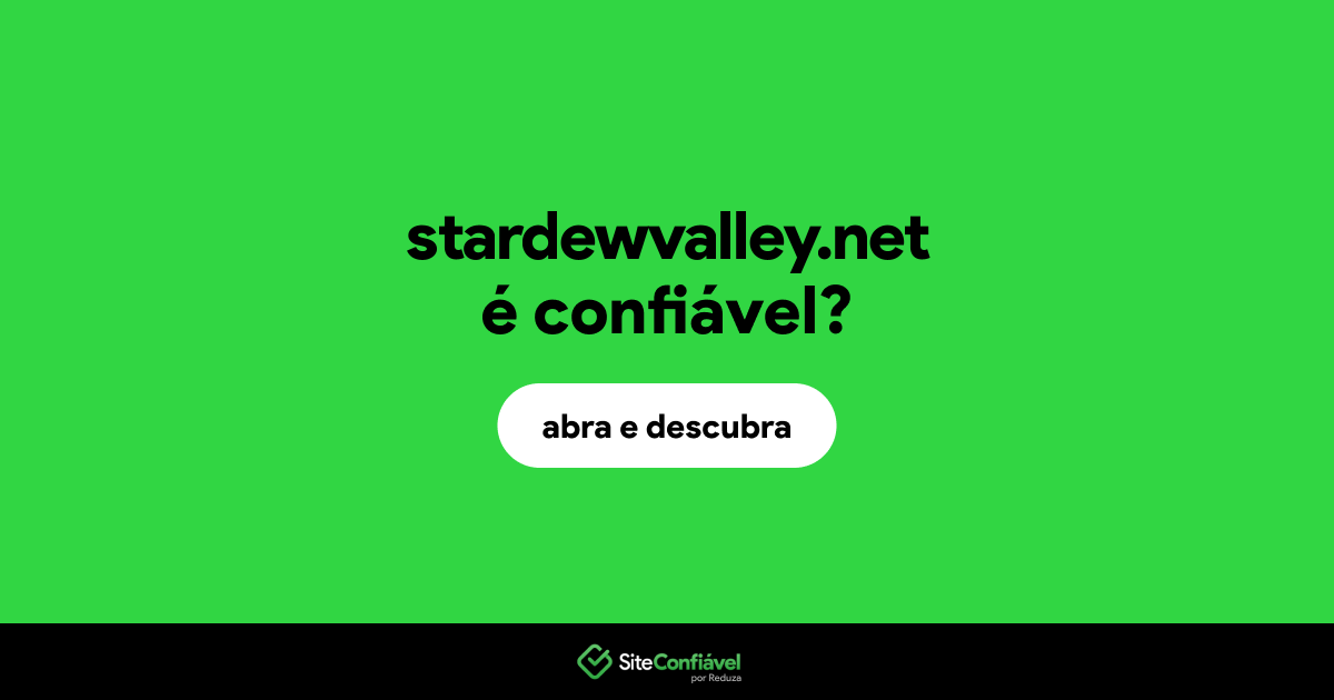 O site stardewvalley.net é confiável?
