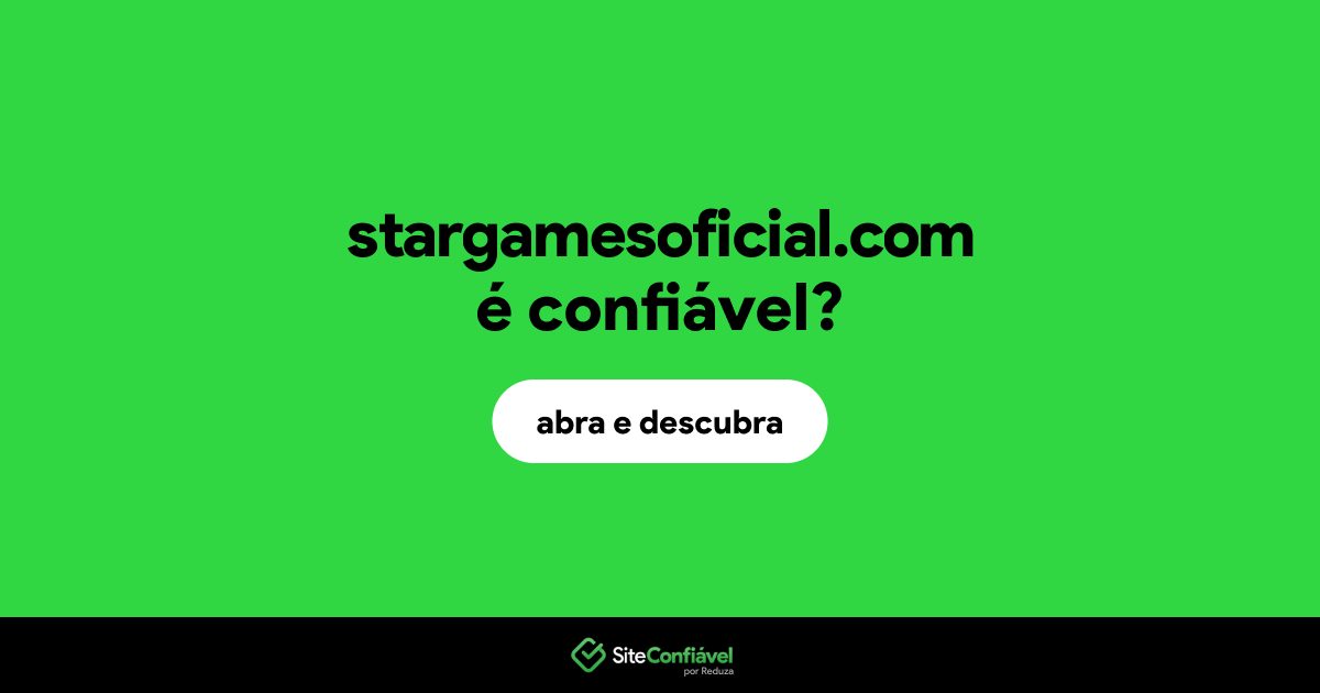 O site stargamesoficial.com é confiável?