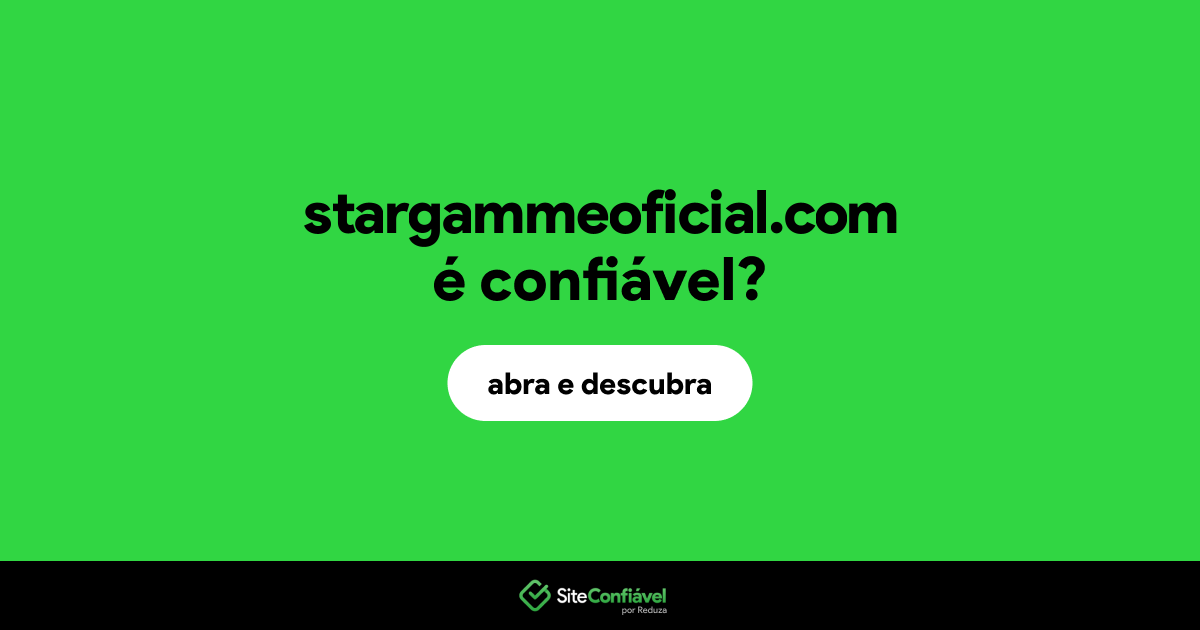 O site stargammeoficial.com é confiável?