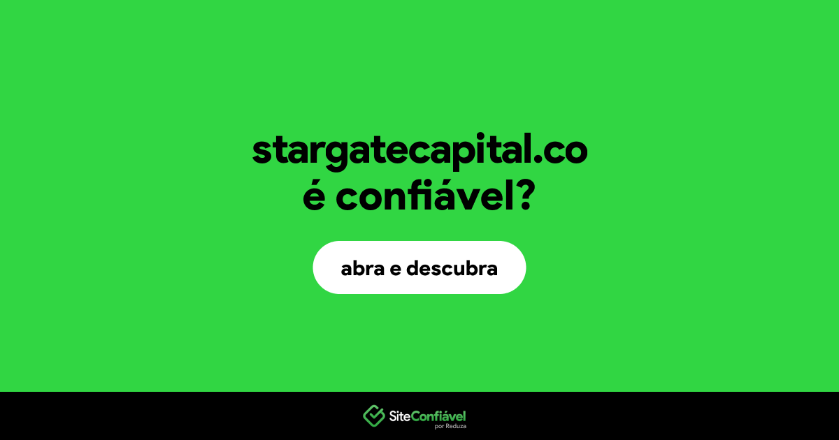 O site stargatecapital.co é confiável?
