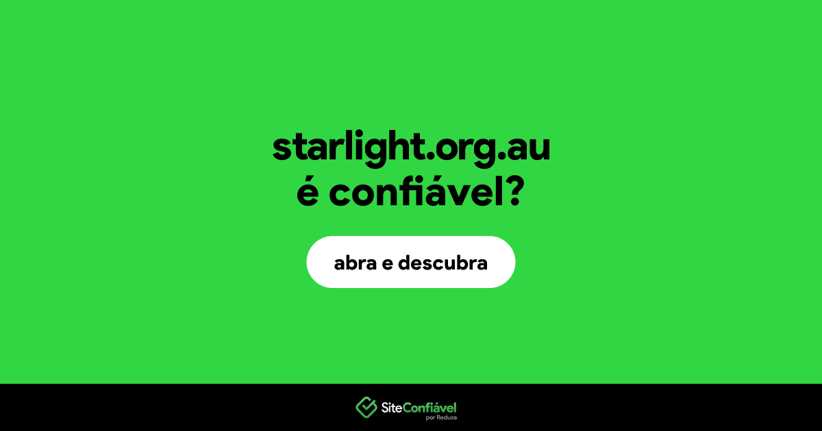 O site starlight.org.au é confiável?