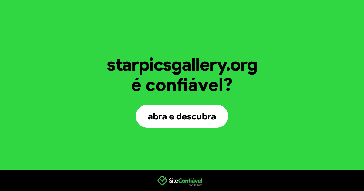 O site starpicsgallery.org é confiável?