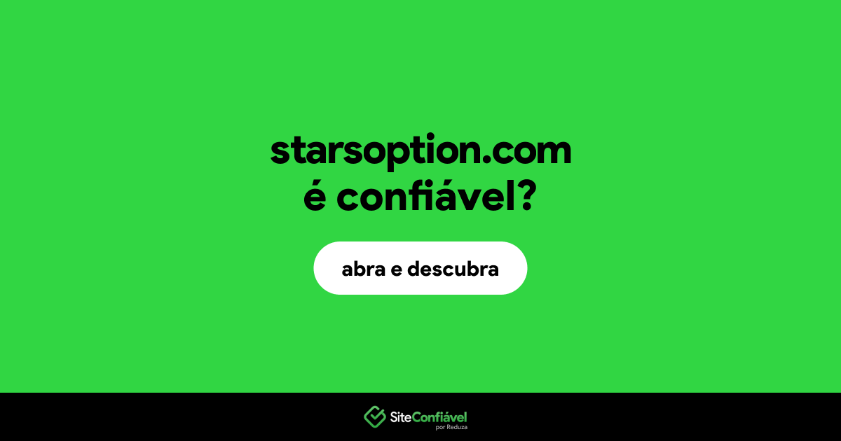 O site starsoption.com é confiável?