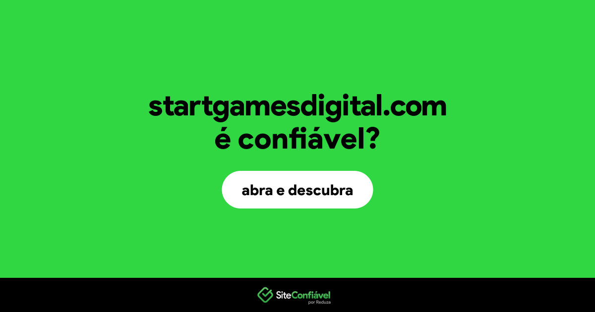 O site startgamesdigital.com é confiável?