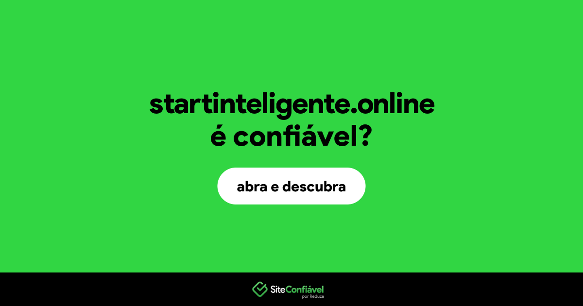 O site startinteligente.online é confiável?
