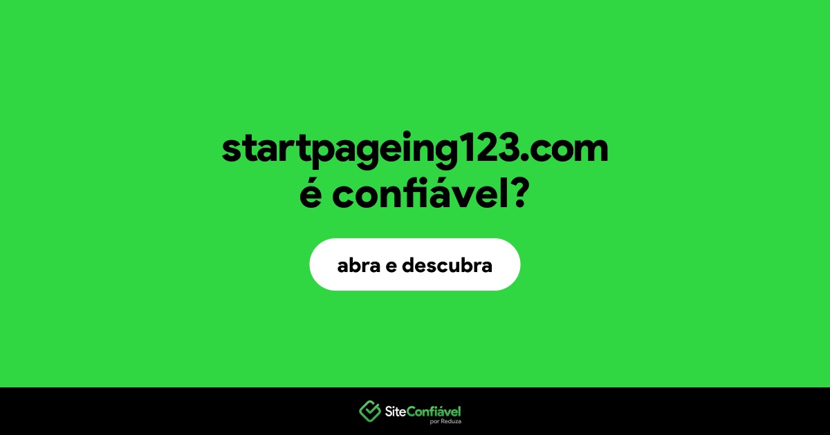 O site startpageing123.com é confiável?