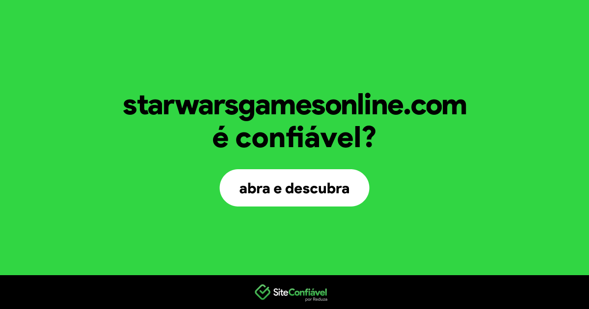 O site starwarsgamesonline.com é confiável?