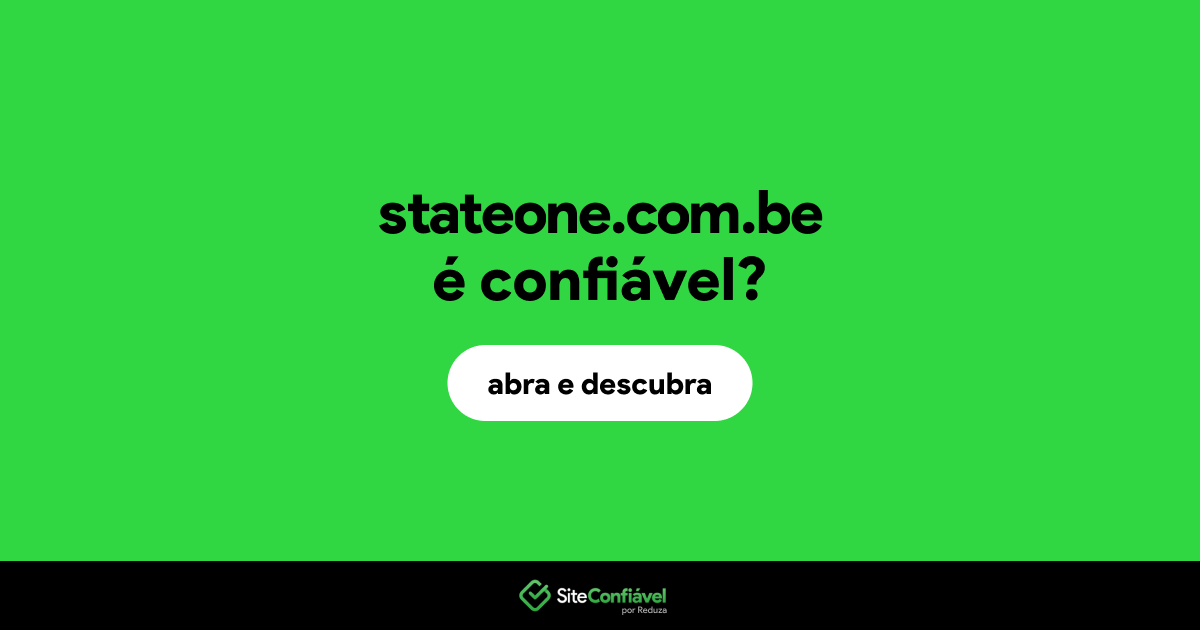 O site stateone.com.be é confiável?