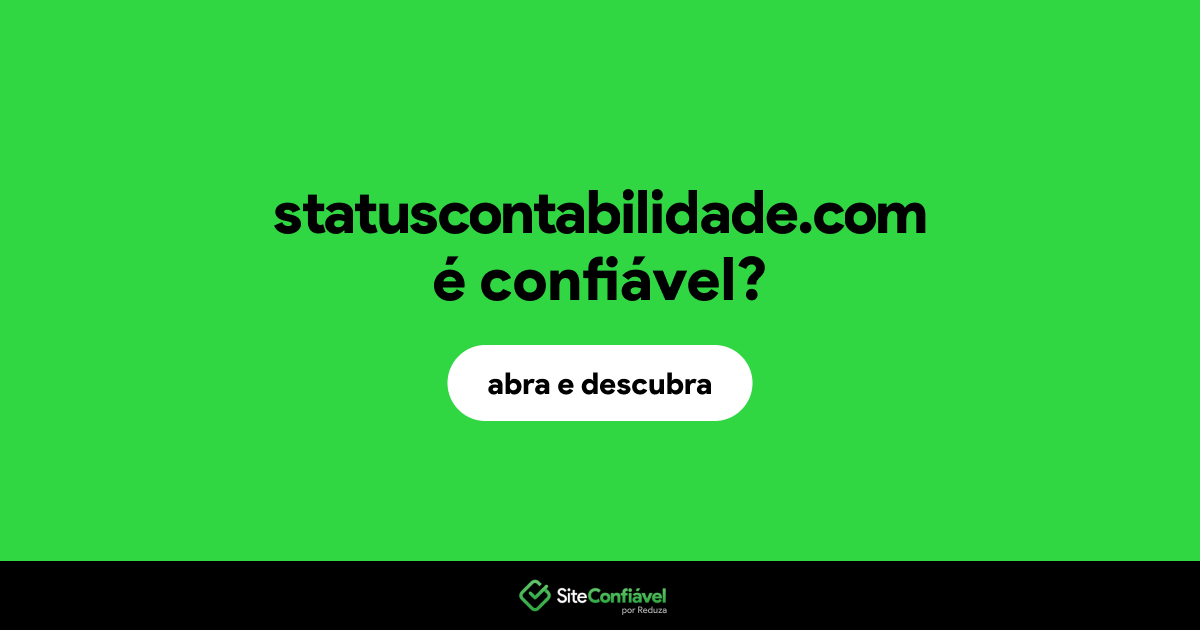 O site statuscontabilidade.com é confiável?