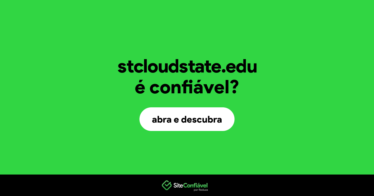 O site stcloudstate.edu é confiável?