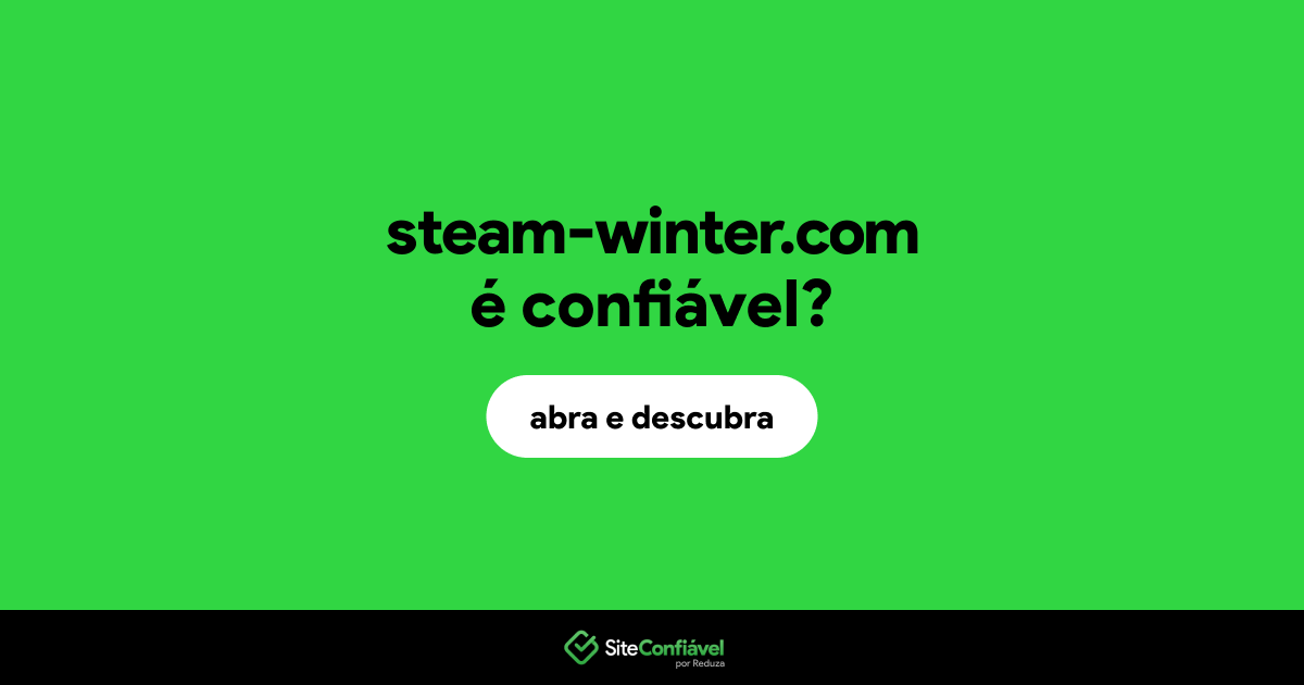 O site steam-winter.com é confiável?