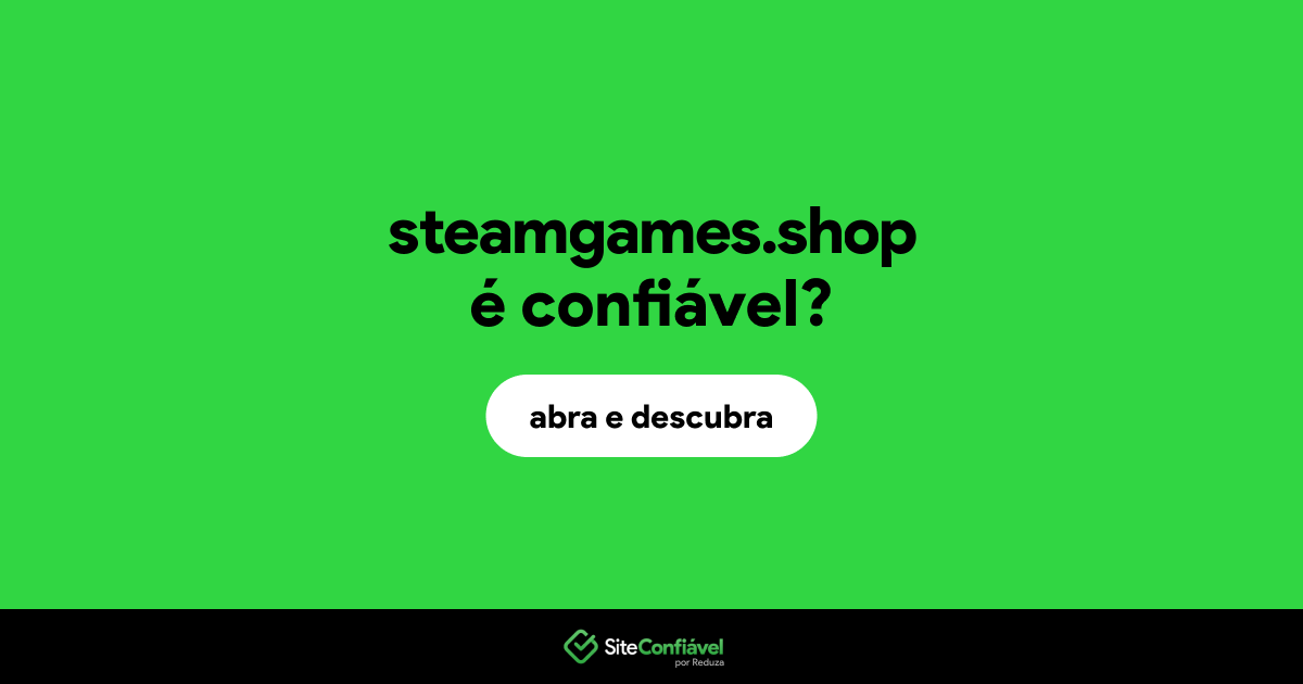 O site steamgames.shop é confiável?