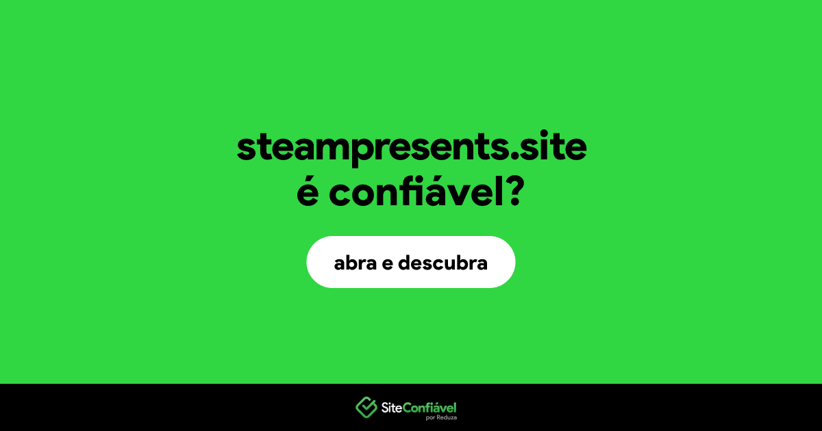 O site steampresents.site é confiável?