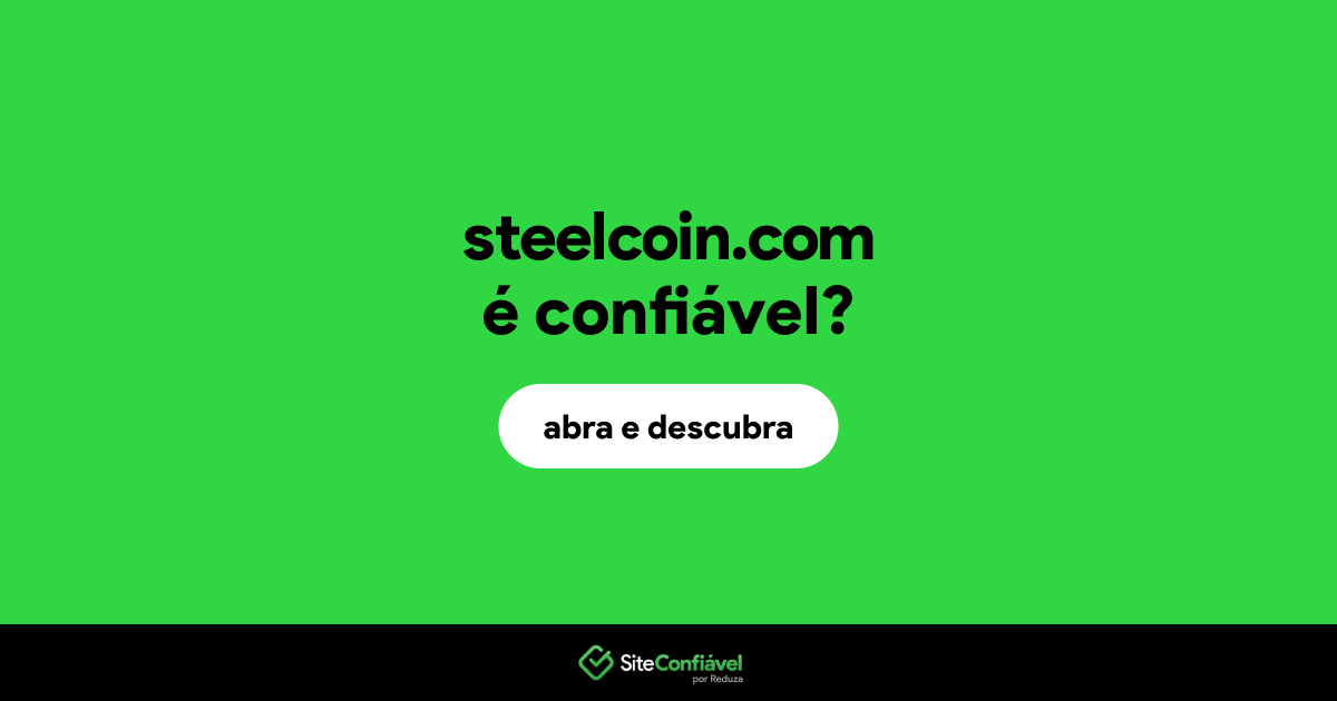 O site steelcoin.com é confiável?