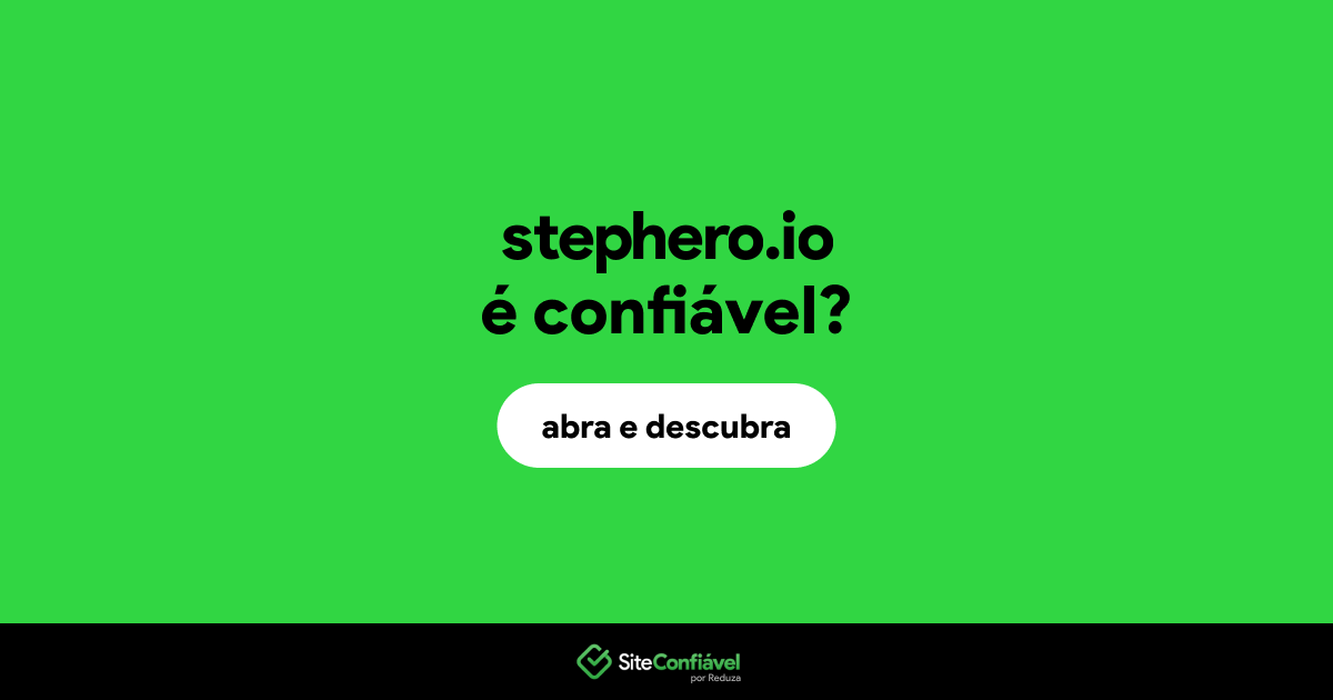 O site stephero.io é confiável?