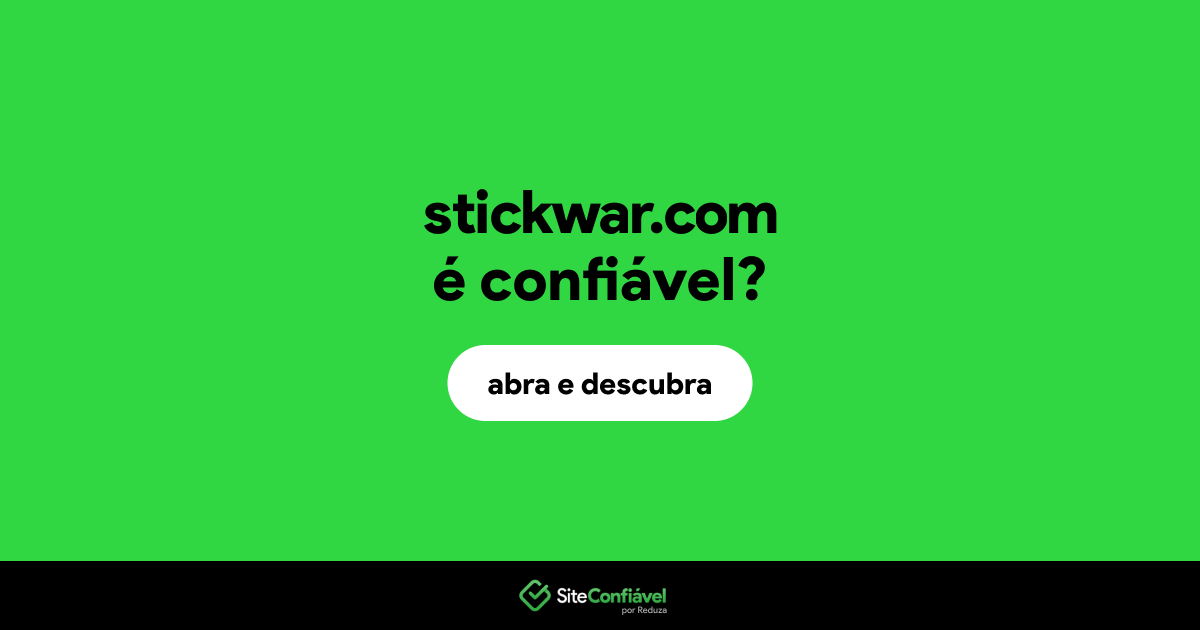 O site stickwar.com é confiável?