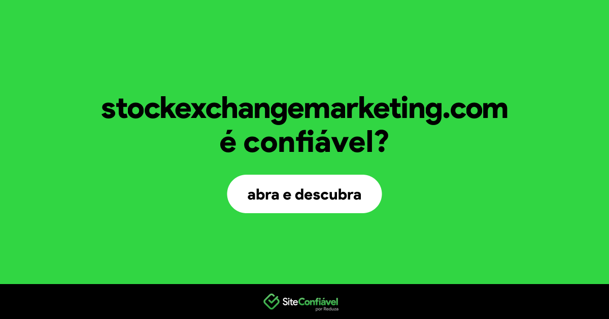O site stockexchangemarketing.com é confiável?