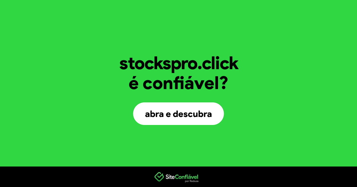 O site stockspro.click é confiável?