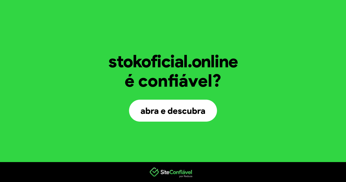 O site stokoficial.online é confiável?