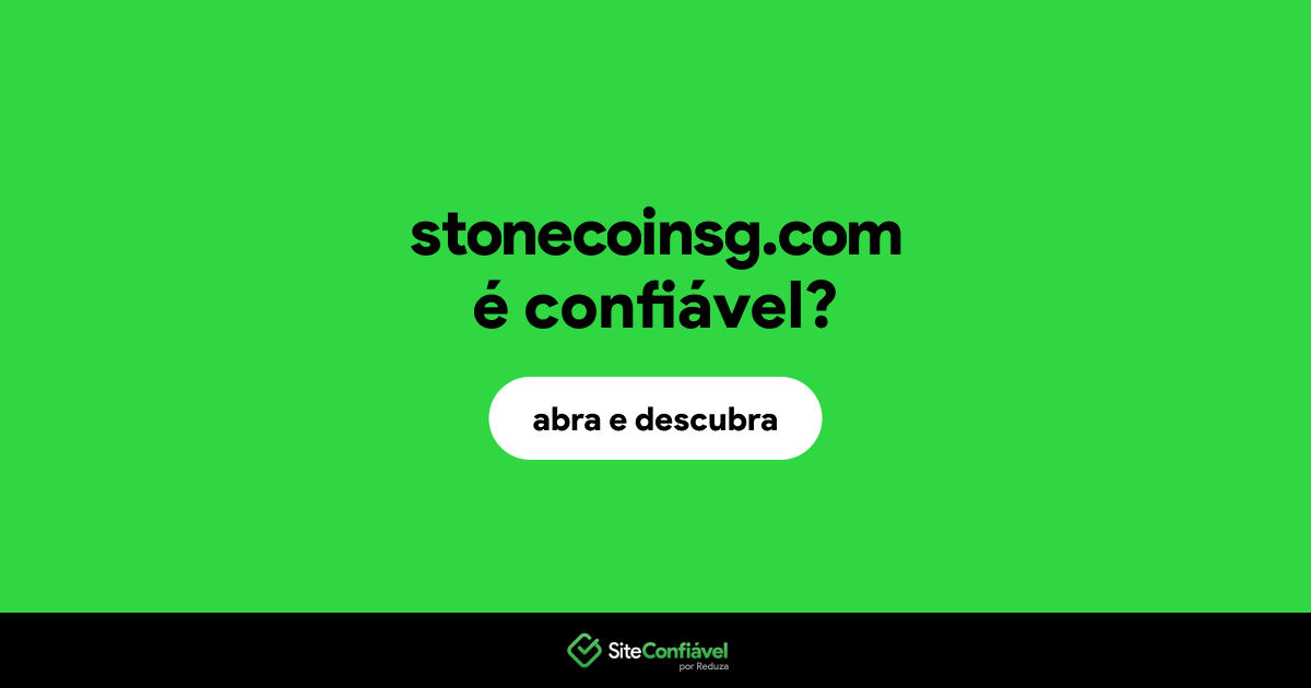 O site stonecoinsg.com é confiável?
