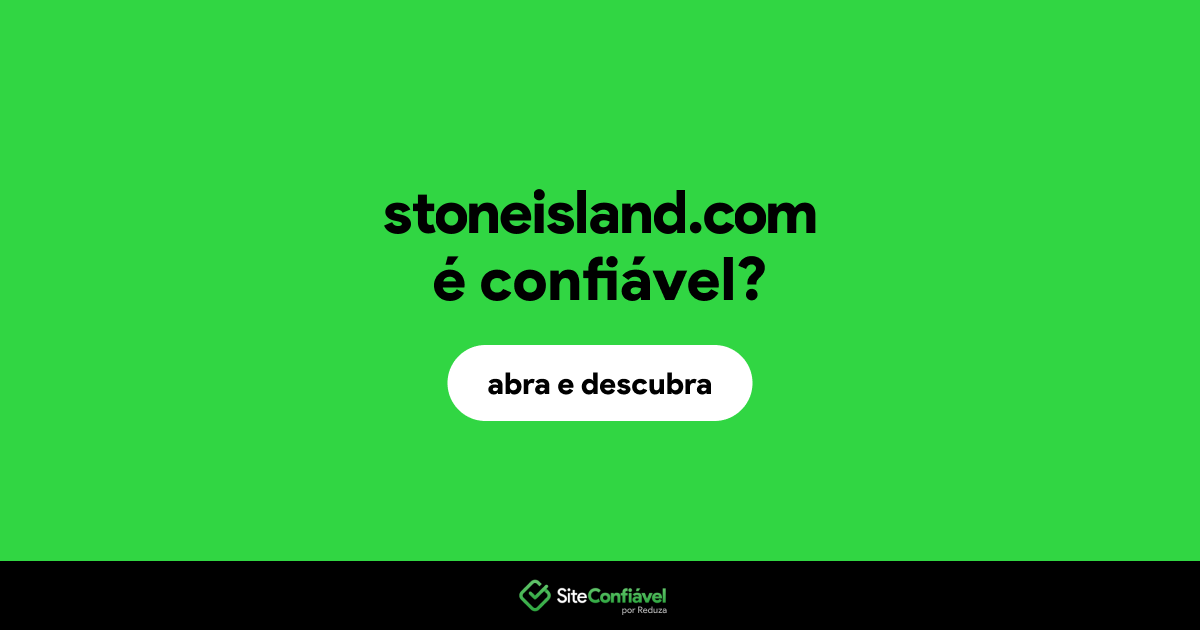 O site stoneisland.com é confiável?