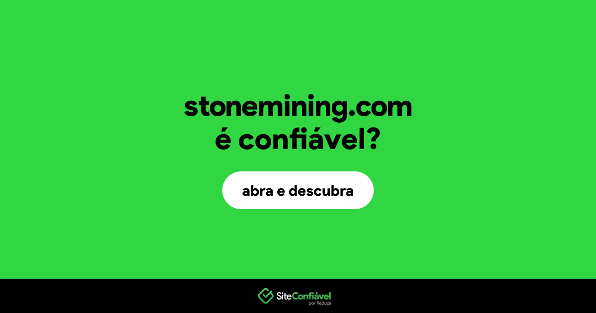 O site stonemining.com é confiável?