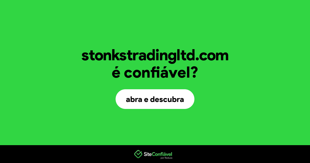 O site stonkstradingltd.com é confiável?