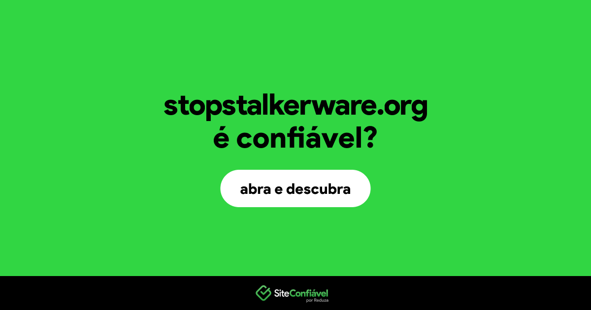 O site stopstalkerware.org é confiável?