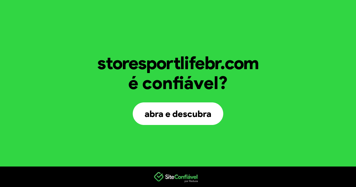 O site storesportlifebr.com é confiável?