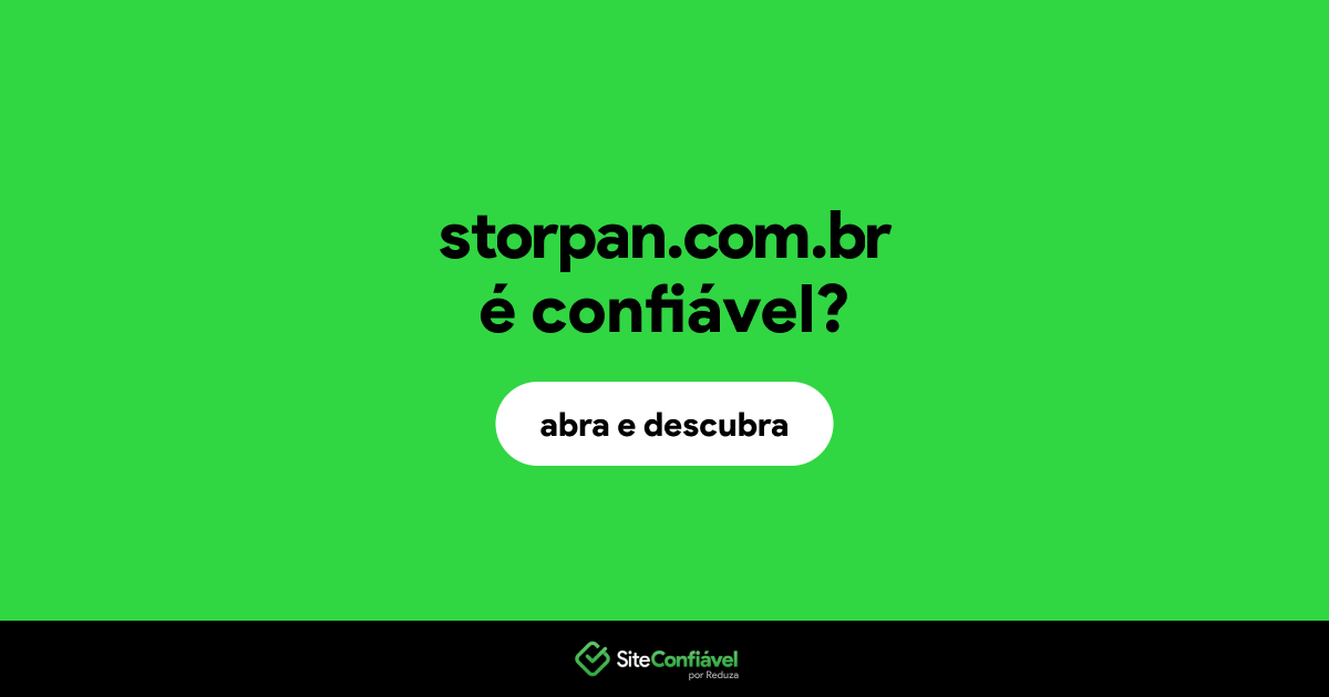 O site storpan.com.br é confiável?