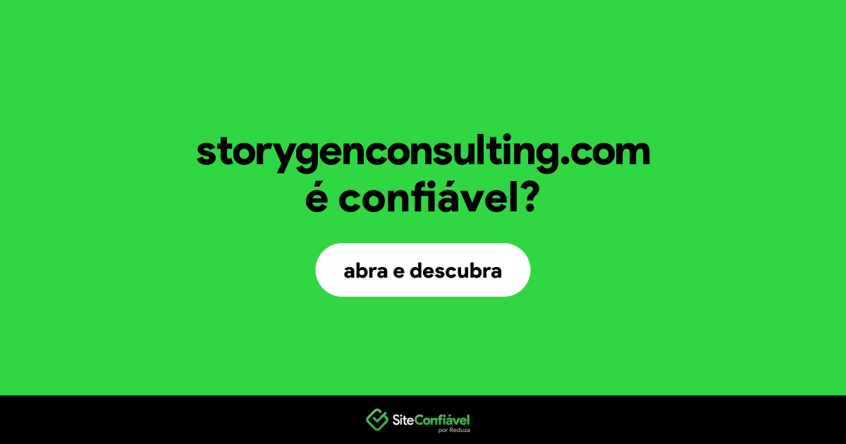O site storygenconsulting.com é confiável?