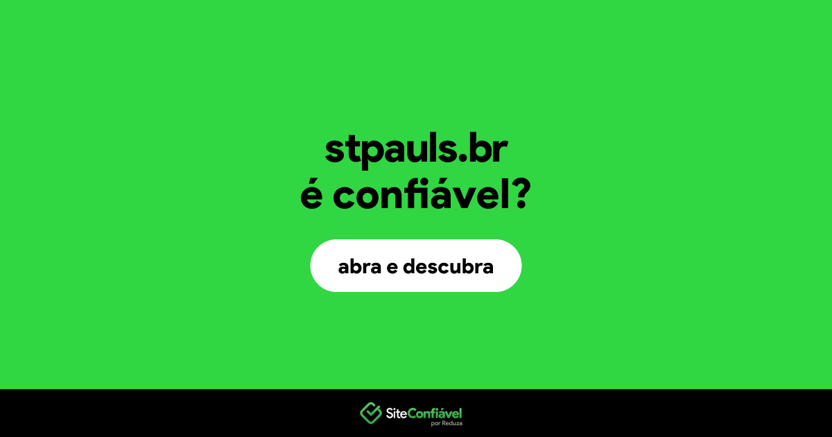 O site stpauls.br é confiável?