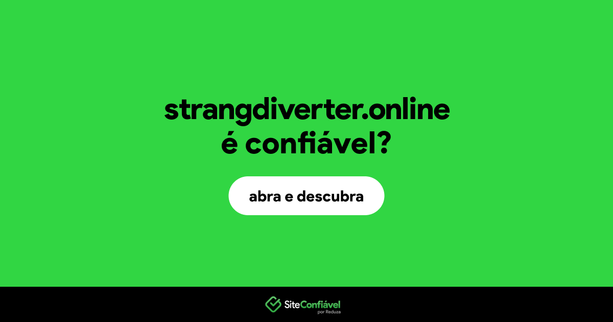 O site strangdiverter.online é confiável?