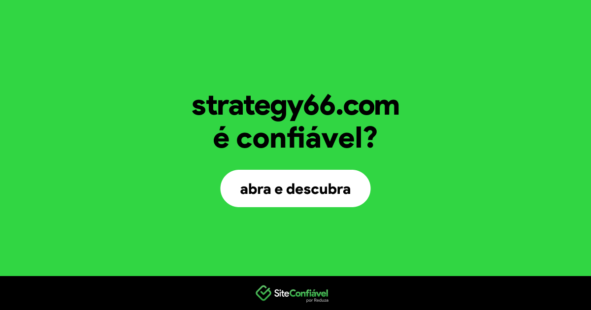 O site strategy66.com é confiável?