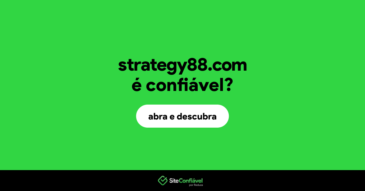 O site strategy88.com é confiável?
