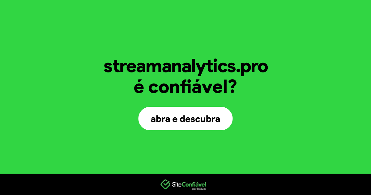 O site streamanalytics.pro é confiável?