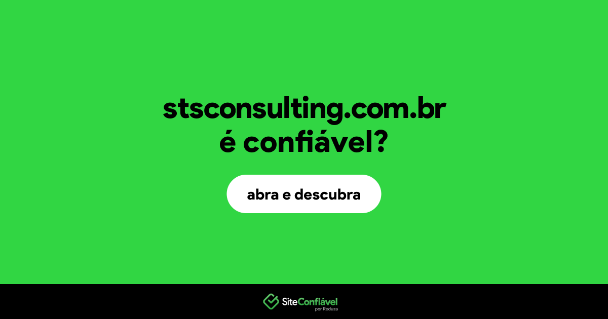 O site stsconsulting.com.br é confiável?