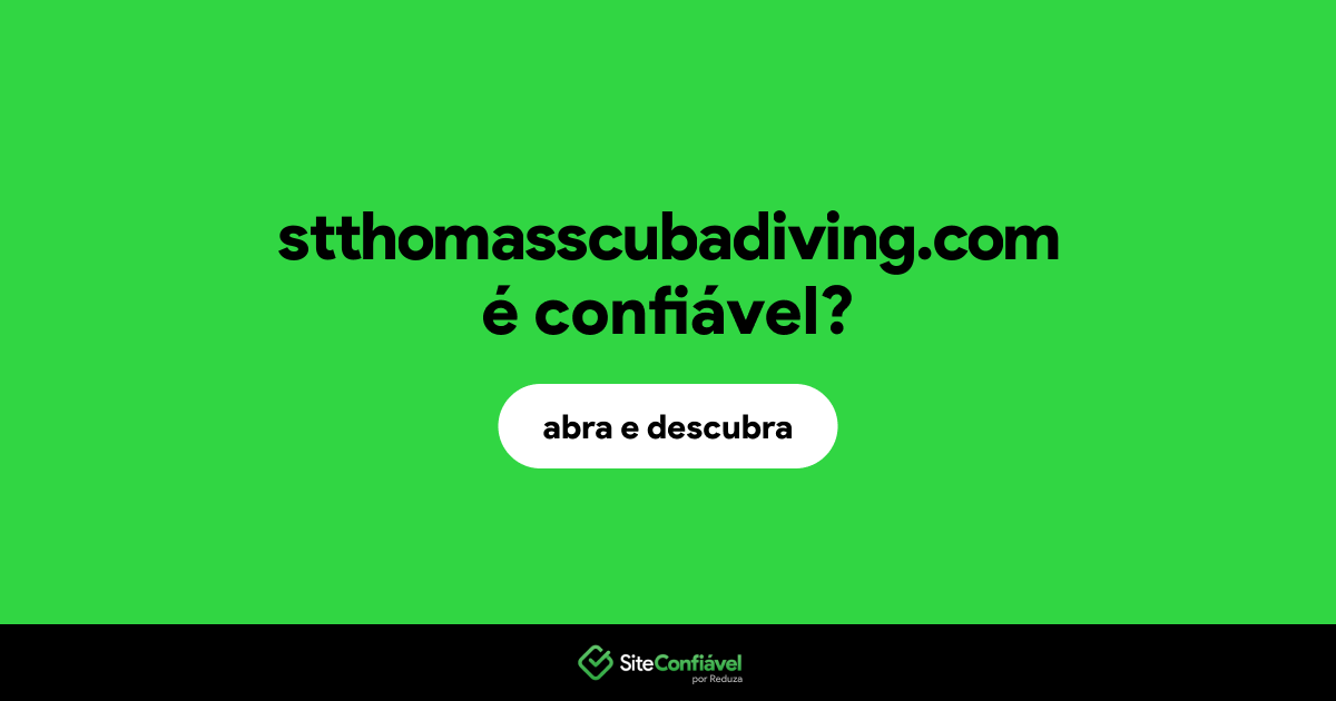 O site stthomasscubadiving.com é confiável?