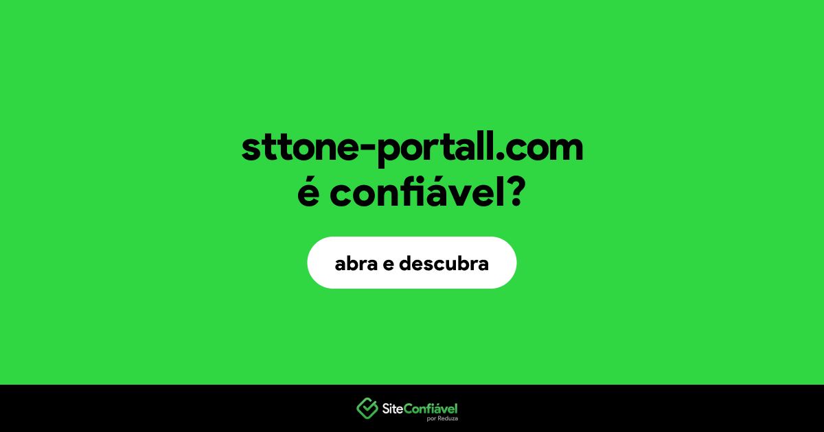 O site sttone-portall.com é confiável?