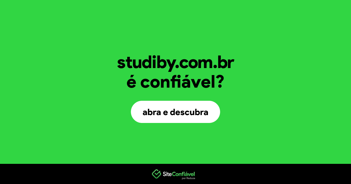 O site studiby.com.br é confiável?