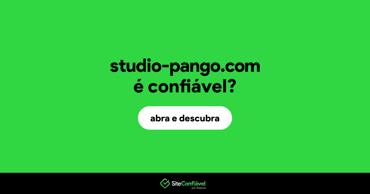 O site studio-pango.com é confiável?