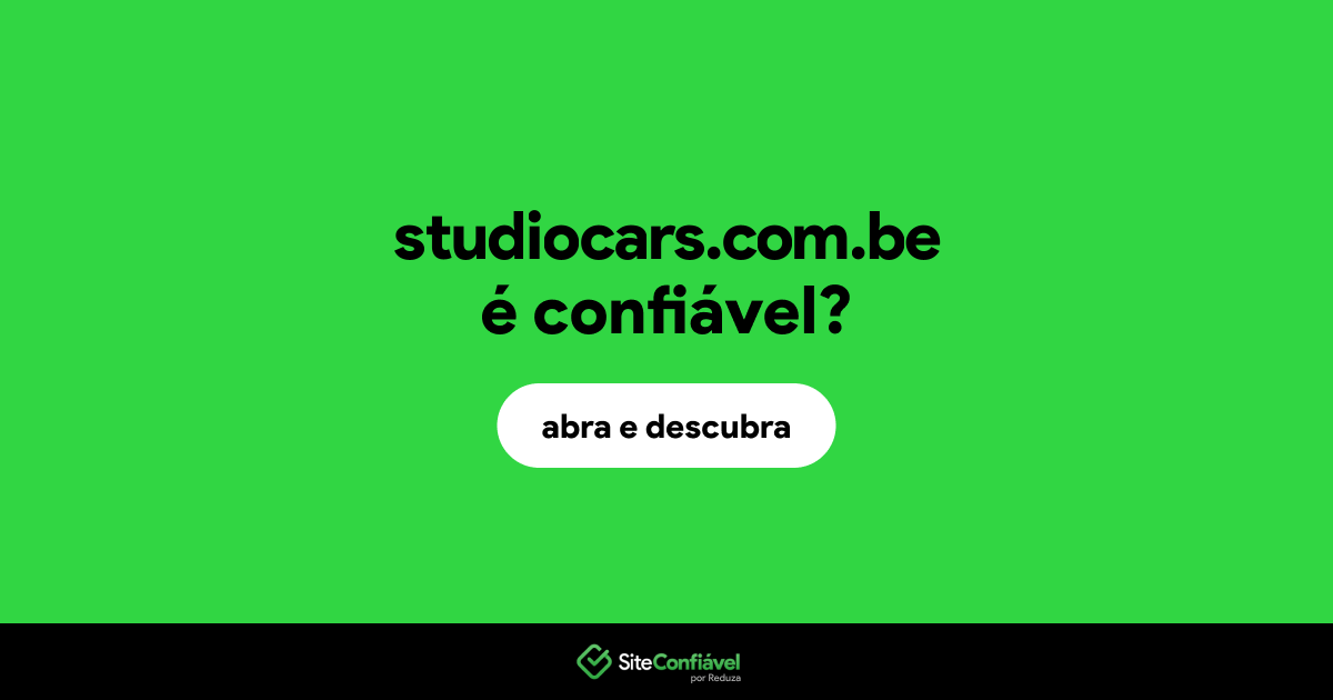 O site studiocars.com.be é confiável?