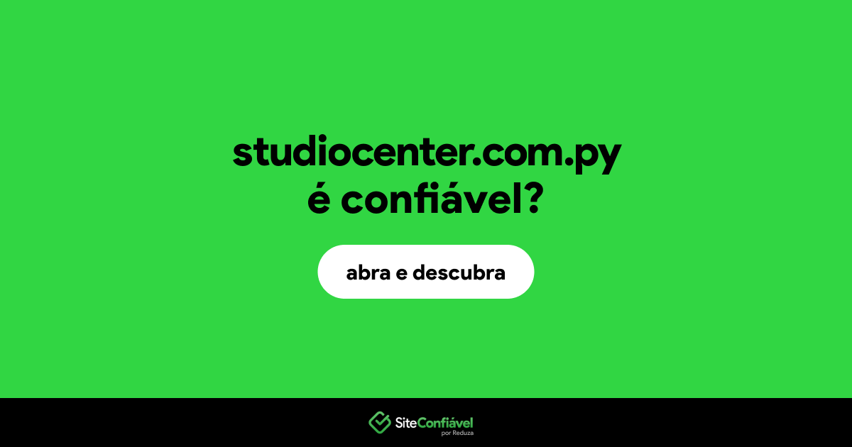 O site studiocenter.com.py é confiável?