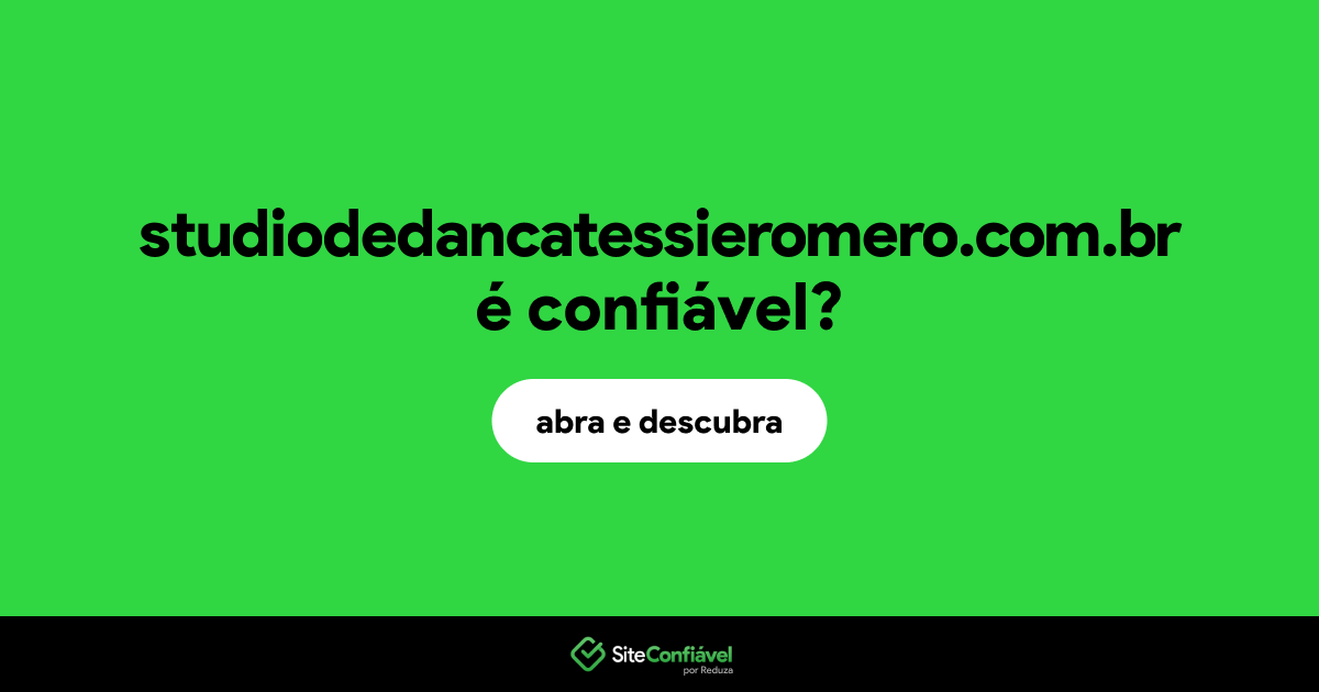 O site studiodedancatessieromero.com.br é confiável?